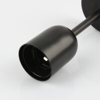 Decken Pendelrohr-Lampe Deckenlampe Deckenleuchte 20cm schwarz matt mit E27 Fassung