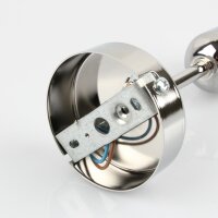 Decken Pendelrohr-Lampe Deckenlampe Deckenleuchte 20cm verchromt mit E27 Fassung