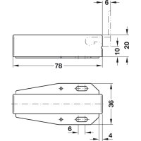 Häfele Schnappverschluss Touch-Latch mit Feder zum Schrauben glanzvernickelt