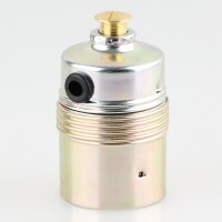 E27 Lampenfassung Metall Glattmantel vermessingt...