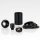 E14 Lampenfassung Thermoplast/Kunststoff schwarz mit Zugentlastung und Schraubringe