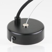 Lampen Baldachin 80x25mm Metall schwarz mit Stahlseil und...