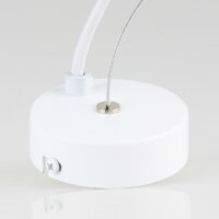 Lampen-Baldachin 80x25mm Metall weiß mit Stahlseil...