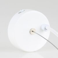 Lampen-Baldachin 80x25mm Metall weiß mit Stahlseil und Zugentlaster