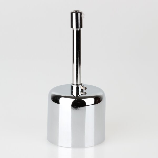 Lampen-Baldachin 62x63mm Metall verchromt mit Pendelrohr & Zugentlaster