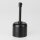 Lampen-Baldachin 62x63mm Metall schwarz mit Pendelrohr & Zugentlaster