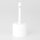 Lampen-Baldachin 62x63mm Metall weiß mit Pendelrohr & Zugentlaster