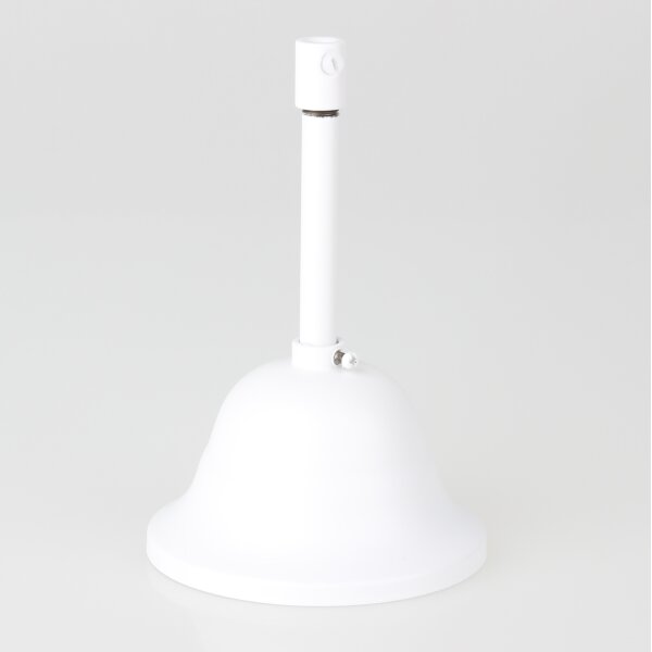 Lampen-Baldachin 90x61mm Metall weiß mit Pendelrohr & Zugentlaster