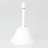 Lampen-Baldachin 90x61mm Metall weiß mit Pendelrohr...