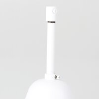 Lampen-Baldachin 90x61mm Metall weiß mit Pendelrohr...