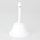 Lampen-Baldachin 90x61mm Metall weiß mit Pendelrohr & Zugentlaster