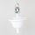 Lampen-Baldachin 90x61mm Metall weiß mit Pendelrohr & Zugentlaster