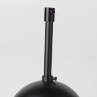Lampen-Baldachin 50x100mm Metall schwarz mit Pendelrohr...