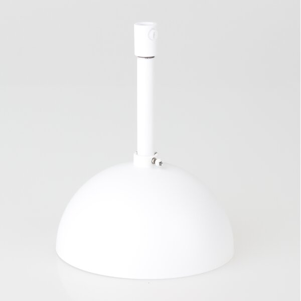 Lampen-Baldachin 50x100mm Metall weiß mit Pendelrohr & Zugentlaster