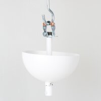 Lampen-Baldachin 50x100mm Metall weiß mit Pendelrohr & Zugentlaster