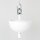 Lampen-Baldachin 50x100mm Metall weiß mit Pendelrohr & Zugentlaster