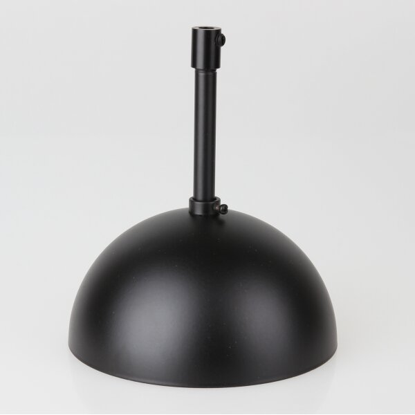 Lampen-Baldachin 120x62mm Metall schwarz mit Pendelrohr & Zugentlaster
