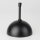Lampen-Baldachin 120x62mm Metall schwarz mit Pendelrohr & Zugentlaster