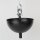 Lampen-Baldachin 120x62mm Metall schwarz mit Pendelrohr & Zugentlaster