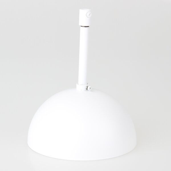 Lampen-Baldachin 120x62mm Metall weiß mit Pendelrohr & Zugentlaster
