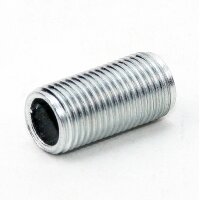 M10x1 Lampen Gewinderohr Länge 10mm Metall verzinkt
