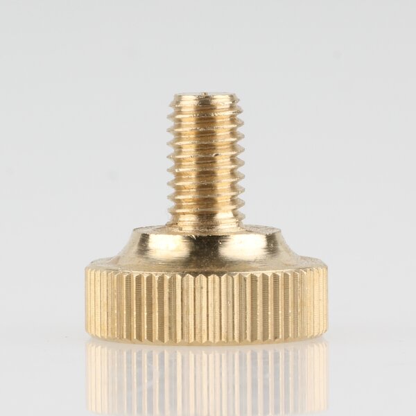 Rändelschraube 18x18 mm Messing roh M6 Leuchtenbau
