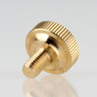 Rändelschraube 18x18 mm Messing roh M6 Leuchtenbau