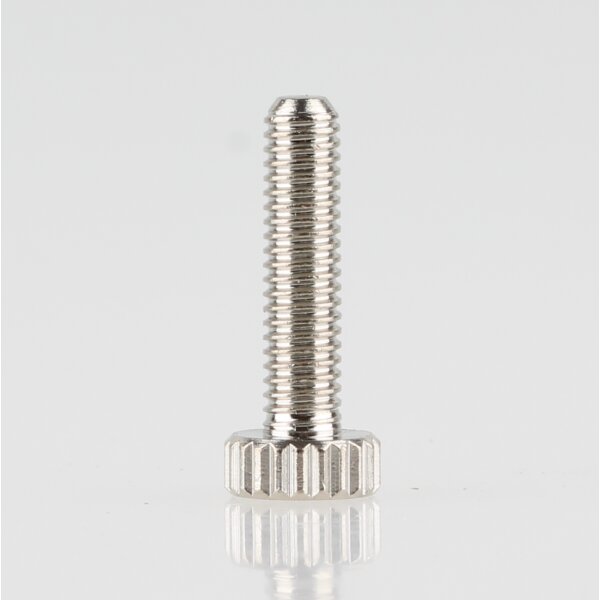 M3 Rändelschraube 5,5x14 mm Messing vernickelt