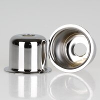 E14 Fassungshülse Metall verchromt 27x30mm Zierhülse für Lampenfassungen