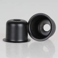E14 Fassungshülse Metall schwarz 27x30mm Zierhülse für Lampenfassungen