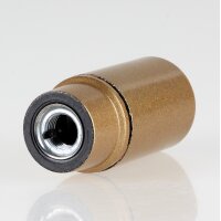 E14 Lampenfassung Bakelit-Optik Gold mit Glattmantel...