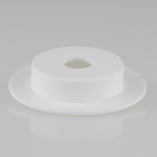 Leuchtenbau Stufenscheibe Hutscheibe Zentrierscheibe 48x10mm Kunststoff weiß 10,5mm Mittelloch