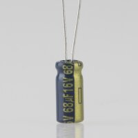 68uF 16V Elko Elektrolytkondensator Radial 105° 5x11mm