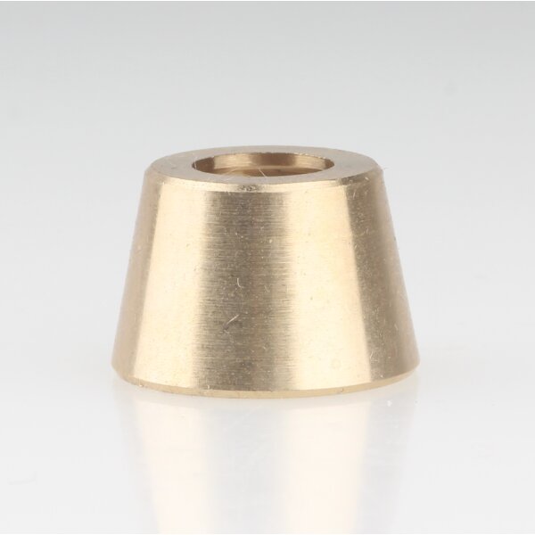 M10x1 Schrägmutter Haltekappe glatt 15x10mm Messing roh für Lampen Einbau-Druckschalter geeignet