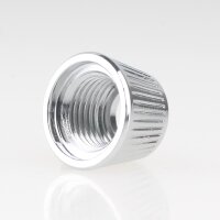 M10x1 Schrägmutter Haltekappe gerändelt 15x10mm Messing verchromt für Lampen Einbau-Druckschalter geeignet