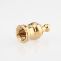 Lampen Abschlussknopf Zierknopf M10x1 mm Innengewinde 15x31 mm Messing roh