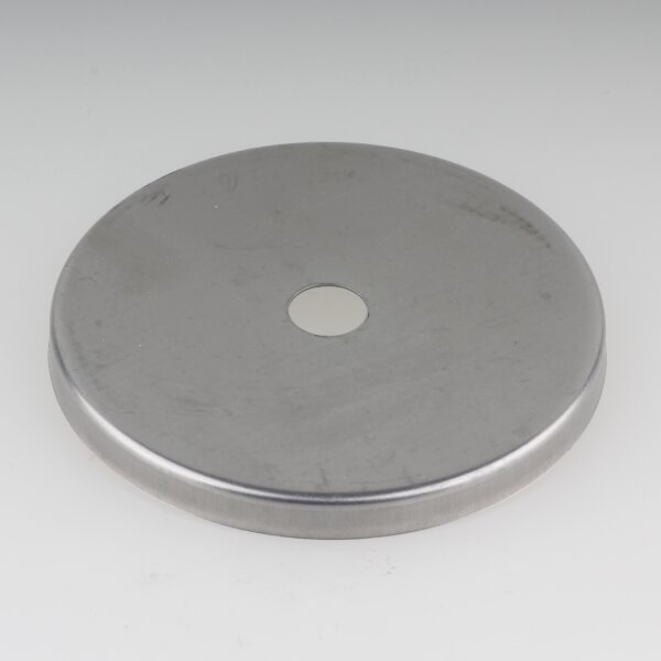 Lampen Abschluss-Scheibe Kaschierung Zierkappe 71x6mm Metall roh 10,2mm Mittelloch
