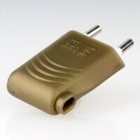 Eurostecker Europa-Flachstecker gold 250V/6A mit...