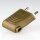 Eurostecker Europa-Flachstecker gold 250V/6A mit Schraubkontakte und seitlichem Kabelauslass