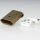 Eurostecker Europa-Flachstecker gold 250V/6A mit Schraubkontakte und seitlichem Kabelauslass