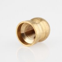 Lampen Abschlussknopf Zierknopf M10x1 mm Innengewinde 16x20 mm Messing roh