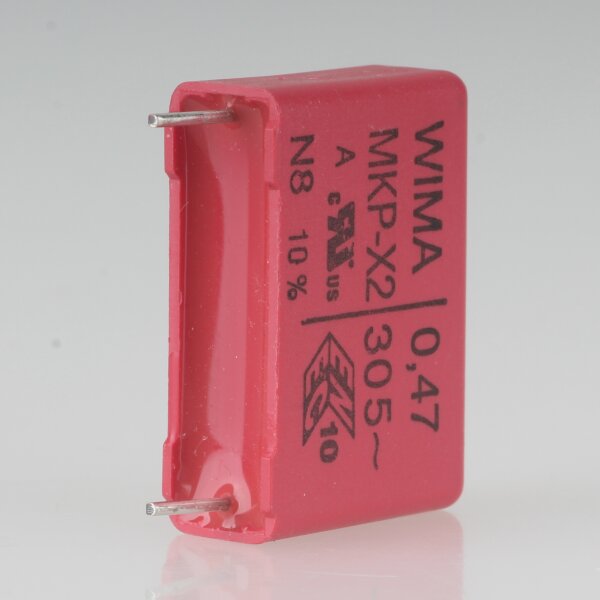 0.47uF 305V MKP-X2 Entstörkondensator 26x16mm Rastermaß 22.5mm Wima MKX2AW34705F00KSSD