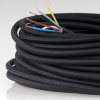 Textilkabel schwarz 5-adrig 5x0,5mm² Steuerleitung...
