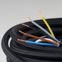 Textilkabel schwarz 5-adrig 5x0,5mm² Steuerleitung...