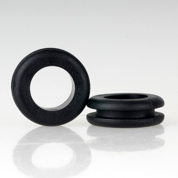 Kabeldurchführungstülle 20x7mm Schwarz – für 15mm Lochbohrung