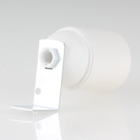 Befestigungswinkel Metall-Winkel 24x41,5mm für E27/E14 Fassung mit Trompetennippel KU weiß