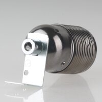 E27 Lampenfassung Metall schwarz-chrom mit Winkel &...