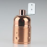 E27 Lampenfassung Metall kupferfarben mit Winkel &...