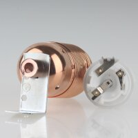 E27 Lampenfassung Metall kupferfarben mit Winkel & Zugentlastung verkupfert
