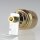 E27 Premium Lampenfassung Metall vermessingt mit Winkel & Zugentlastung